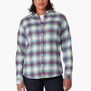 Dickies Women's Long Sleeve Plaid Flannel Shirt, X-Large